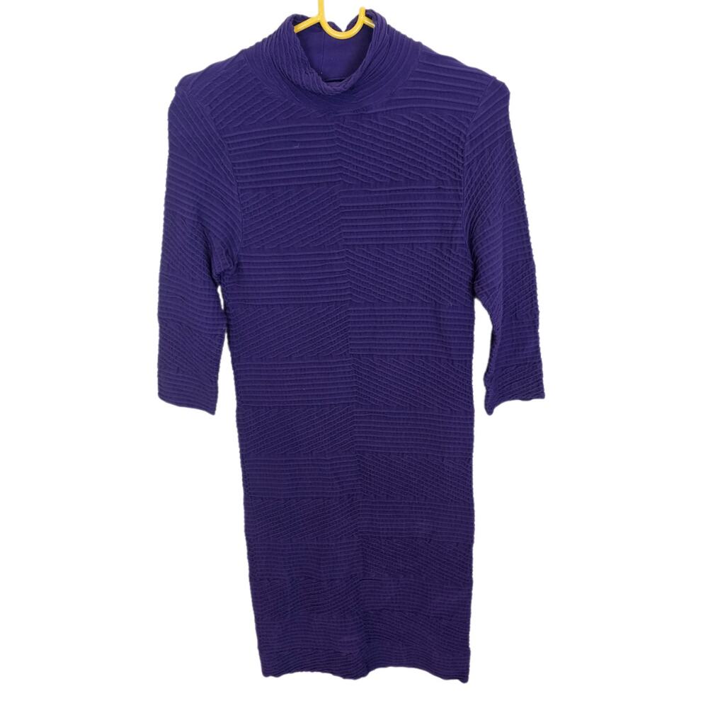 Tees By Tina Womens Textured Mini Dress OS Stretch Classic Date Night Going Out